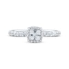 Thumbnail Image 2 of Princess & Round-Cut Diamond Engagement Ring 1 ct tw Platinum