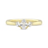 Thumbnail Image 3 of Memories Moments Magic Oval & Round-Cut Diamond Three-Stone Engagement Ring 3/4 ct tw 14K Yellow Gold