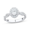 Thumbnail Image 0 of Oval & Round-Cut Diamond Engagement Ring 1 ct tw Platinum
