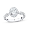 Thumbnail Image 1 of Now + Forever Oval & Round-Cut Diamond Engagement Ring 1 ct tw Platinum