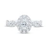 Thumbnail Image 2 of Oval & Round-Cut Diamond Engagement Ring 1 ct tw Platinum