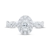 Thumbnail Image 3 of Now + Forever Oval & Round-Cut Diamond Engagement Ring 1 ct tw Platinum