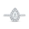 Thumbnail Image 3 of Now + Forever Pear-Shaped & Round-Cut Diamond Engagement Ring 1 ct tw Platinum