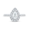 Thumbnail Image 2 of Pear-Shaped & Round-Cut Diamond Engagement Ring 1 ct tw Platinum