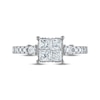 Thumbnail Image 3 of Now + Forever Princess & Round-Cut Diamond Engagement Ring 1 ct tw 14K White Gold