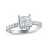 Thumbnail Image 1 of Now + Forever Princess & Round-Cut Diamond Engagement Ring 1 ct tw 14K White Gold