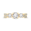 Thumbnail Image 3 of Memories Moments Magic Round-Cut Three-Stone Diamond Engagement Ring 2 ct tw 14K Yellow Gold