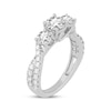 Thumbnail Image 2 of Memories Moments Magic Round-Cut Three-Stone Diamond Engagement Ring 2 ct tw 14K White Gold