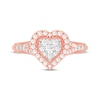 Thumbnail Image 3 of Now + Forever Round-Cut Diamond Heart-Shaped Engagement Ring 1/2 ct tw 10K Rose Gold