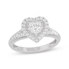 Thumbnail Image 1 of Now + Forever Round-Cut Diamond Heart-Shaped Engagement Ring 1/2 ct tw 10K White Gold