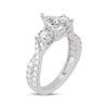 Thumbnail Image 2 of Memories Moments Magic Pear-Shaped & Round-Cut Three-Stone Diamond Engagement Ring 2 ct tw 14K White Gold