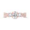 Thumbnail Image 3 of Memories Moments Magic Oval & Round-Cut Three-Stone Diamond Engagement Ring 2 ct tw 14K Rose Gold