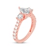 Thumbnail Image 2 of Memories Moments Magic Pear-Shaped & Round-Cut Three-Stone Diamond Engagement Ring 2 ct tw 14K Rose Gold