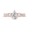 Thumbnail Image 3 of Memories Moments Magic Pear-Shaped & Round-Cut Three-Stone Diamond Engagement Ring 2 ct tw 14K Rose Gold