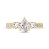 Thumbnail Image 3 of Memories Moments Magic Pear-Shaped & Round-Cut Three-Stone Diamond Engagement Ring 2 ct tw 14K Yellow Gold