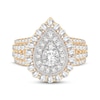 Thumbnail Image 3 of Now + Forever Round-Cut Multi-Diamond Center Pear-Shaped Engagement Ring 1-1/2 ct tw 10K Yellow Gold