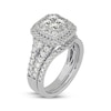 Thumbnail Image 2 of Now + Forever Round-Cut Multi-Diamond Center Cushion-Shaped Bridal Set 1-1/2 ct tw 10K White Gold