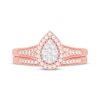 Thumbnail Image 3 of Now + Forever Round-Cut Diamond Pear-Shaped Bridal Set 3/8 ct tw 14K Rose Gold