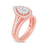 Thumbnail Image 2 of Now + Forever Round-Cut Diamond Pear-Shaped Bridal Set 1 ct tw 14K Rose Gold