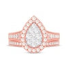 Thumbnail Image 3 of Now + Forever Round-Cut Diamond Pear-Shaped Bridal Set 1 ct tw 14K Rose Gold