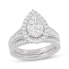 Thumbnail Image 1 of Now + Forever Round-Cut Diamond Pear-Shaped Bridal Set 1 ct tw 14K White Gold