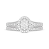 Thumbnail Image 3 of Now + Forever Round-Cut Diamond Oval-Shaped Bridal Set 3/8 ct tw 14K White Gold