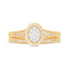 Thumbnail Image 3 of Now + Forever Round-Cut Diamond Oval-Shaped Bridal Set 3/8 ct tw 14K Yellow Gold