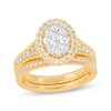 Thumbnail Image 1 of Now + Forever Round-Cut Diamond Oval-Shaped Bridal Set 1 ct tw 14K Yellow Gold