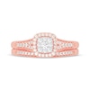 Thumbnail Image 3 of Now + Forever Round-Cut Diamond Cushion-Shaped Bridal Set 3/8 ct tw 14K Rose Gold