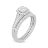 Thumbnail Image 2 of Now + Forever Round-Cut Diamond Cushion-Shaped Bridal Set 3/8 ct tw 14K White Gold