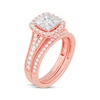 Thumbnail Image 2 of Now + Forever Round-Cut Diamond Cushion-Shaped Bridal Set 1 ct tw 14K Rose Gold