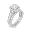 Thumbnail Image 2 of Now + Forever Round-Cut Diamond Cushion-Shaped Bridal Set 1 ct tw 14K White Gold