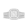 Thumbnail Image 3 of Now + Forever Round-Cut Diamond Cushion-Shaped Bridal Set 1 ct tw 14K White Gold