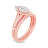 Thumbnail Image 2 of Now + Forever Round-Cut Diamond Marquise-Shaped Bridal Set 3/8 ct tw 14K Rose Gold