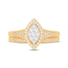 Thumbnail Image 3 of Now + Forever Round-Cut Diamond Marquise-Shaped Bridal Set 3/8 ct tw 14K Yellow Gold