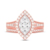 Multi-Diamond Center Marquise-Shaped Bridal Set 1 ct tw 14K Rose Gold
