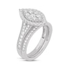 Thumbnail Image 2 of Now + Forever Round-Cut Diamond Marquise-Shaped Bridal Set 1 ct tw 14K White Gold