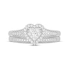 Thumbnail Image 3 of Now + Forever Round-Cut Diamond Heart-Shaped Bridal Set 3/8 ct tw 14K White Gold