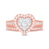 Thumbnail Image 3 of Now + Forever Round-Cut Diamond Heart-Shaped Bridal Set 1 ct tw 14K Rose Gold