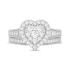 Thumbnail Image 3 of Now + Forever Round-Cut Diamond Heart-Shaped Bridal Set 1 ct tw 14K White Gold