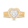 Thumbnail Image 3 of Now + Forever Round-Cut Diamond Heart-Shaped Bridal Set 1 ct tw 14K Yellow Gold