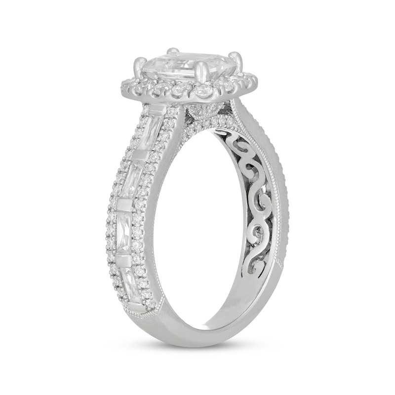 Main Image 2 of Neil Lane Premiere Emerald-cut Diamond Engagement Ring 2-3/8 ct tw 14K White Gold