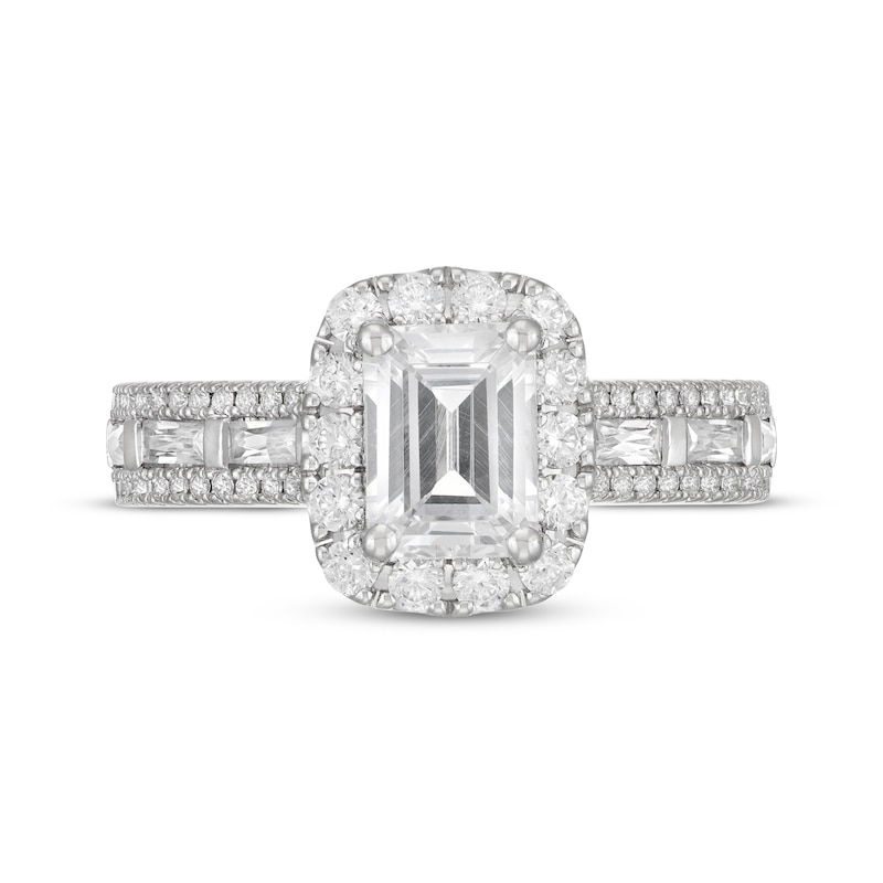 Main Image 3 of Neil Lane Premiere Emerald-cut Diamond Engagement Ring 2-3/8 ct tw 14K White Gold