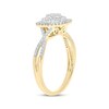 Thumbnail Image 2 of Now + Forever Baguette & Round-Cut Multi-Diamond Center Cushion-Shaped Engagement Ring 1/2 ct tw 14K Yellow Gold