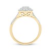 Thumbnail Image 3 of Now + Forever Baguette & Round-Cut Multi-Diamond Center Cushion-Shaped Engagement Ring 1/2 ct tw 14K Yellow Gold
