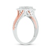 Thumbnail Image 2 of Now + Forever Baguette & Round-Cut Multi-Diamond Center Cushion-Shaped Engagement Ring 1 ct tw 14K Two-Tone Gold