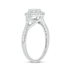 Thumbnail Image 2 of Now + Forever Round-Cut Multi-Diamond Center Oval-Shaped Engagement Ring 1/2 ct tw 14K White Gold