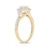 Thumbnail Image 2 of Now + Forever Round-Cut Multi-Diamond Center Oval-Shaped Engagement Ring 1/2 ct tw 14K Yellow Gold