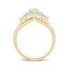 Thumbnail Image 3 of Now + Forever Round-Cut Multi-Diamond Center Oval-Shaped Engagement Ring 1/2 ct tw 14K Yellow Gold