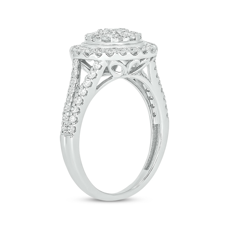Main Image 2 of Now + Forever Round-Cut Diamond Double-Frame Engagement Ring 1 ct tw 14K White Gold